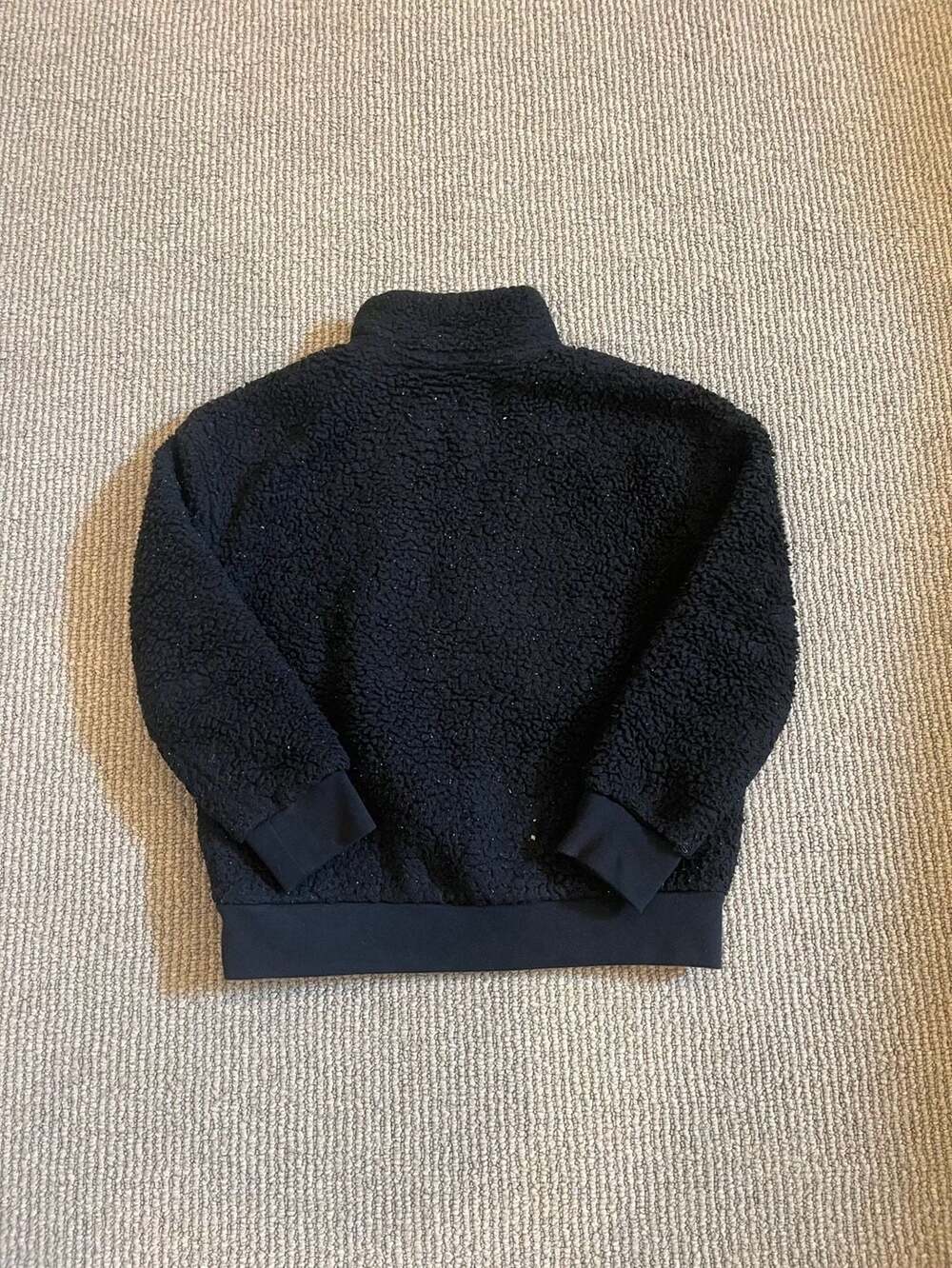 Nike Boys Black Sherpa 1/2 Zip Pullover Sweatshirt Size 6 (5-6 Yrs) - Picture 6 of 8